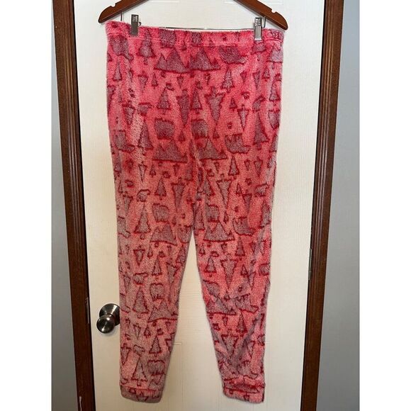 NWT Bearpaw Plush Knit Long Sleeve Tie Front Top & Joggers Pajama Set Red  Sz Lg - Picture 7 of 15